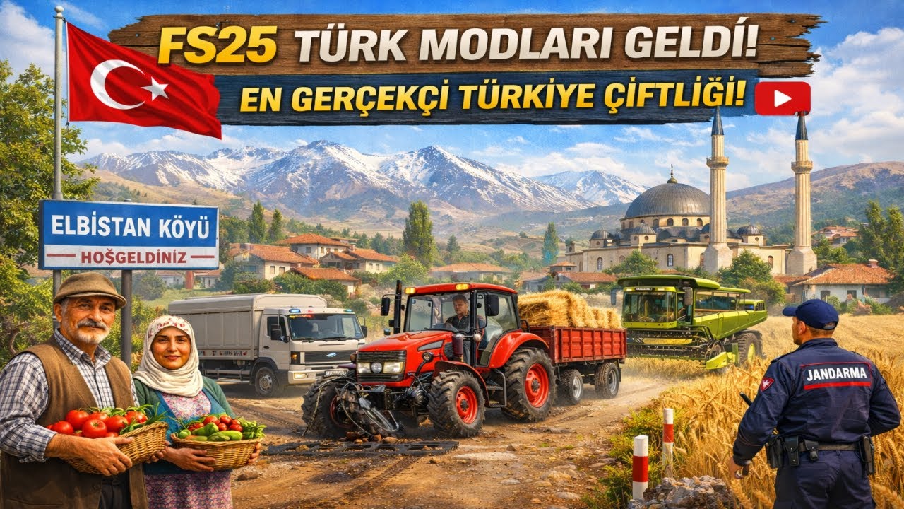FS25 Türk Modları GELDİ! En Gerçekçi Türkiye Çiftliği!