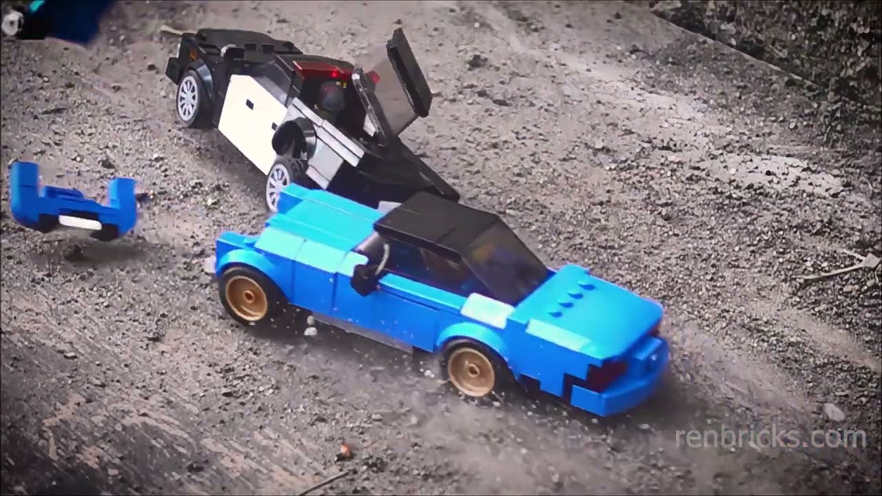 LEGO City Police Crash Compilation 1000 fps slow motion