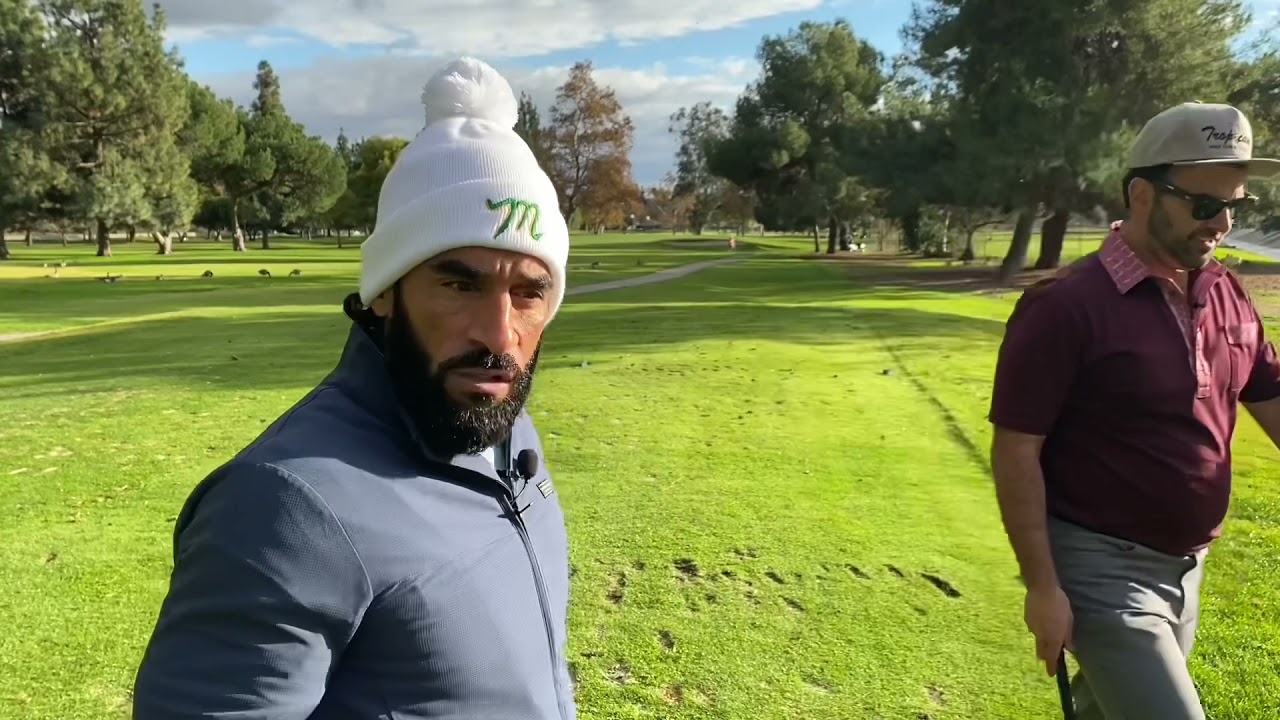 Manolo Teaches Golf at Brookside Golf Course in Pasadena. Playing lesson.