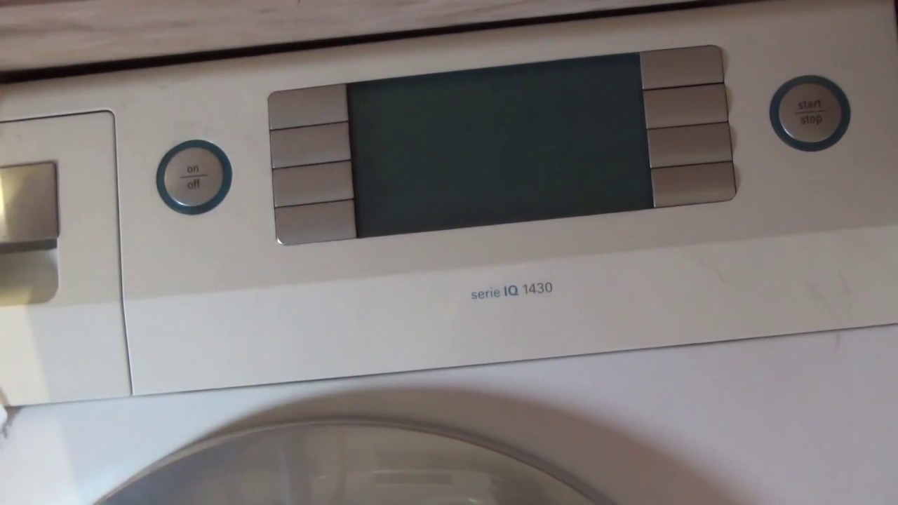 How to Tip #83 : change language / master reset on a Siemens Serie IQ Washing Machine.