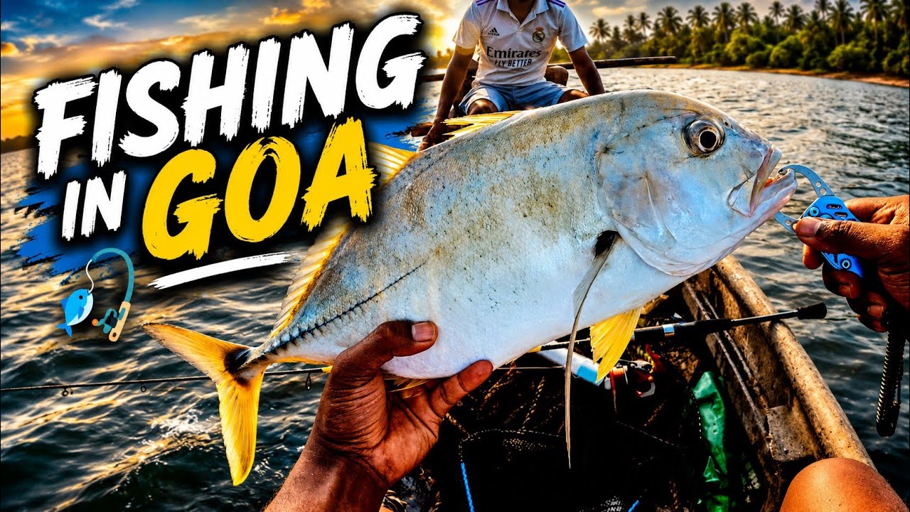 Big size Gt 😮🐟 - Fishing in Goa 🎣- Gaint trevally fishing 🎣