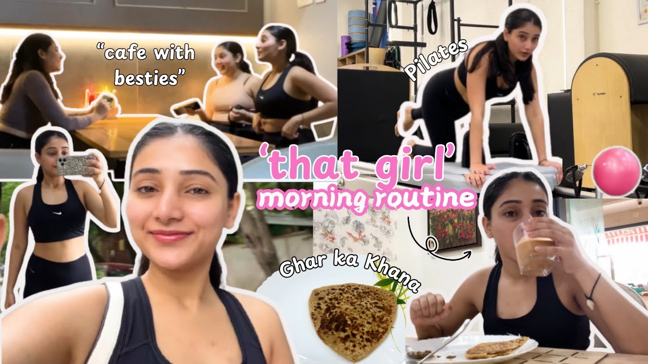 That Girl Morning Routine 🤍 Pilates + Cafe + besties + It Girl Vlog | Mom Dad Reveal | Paayal Vlogs