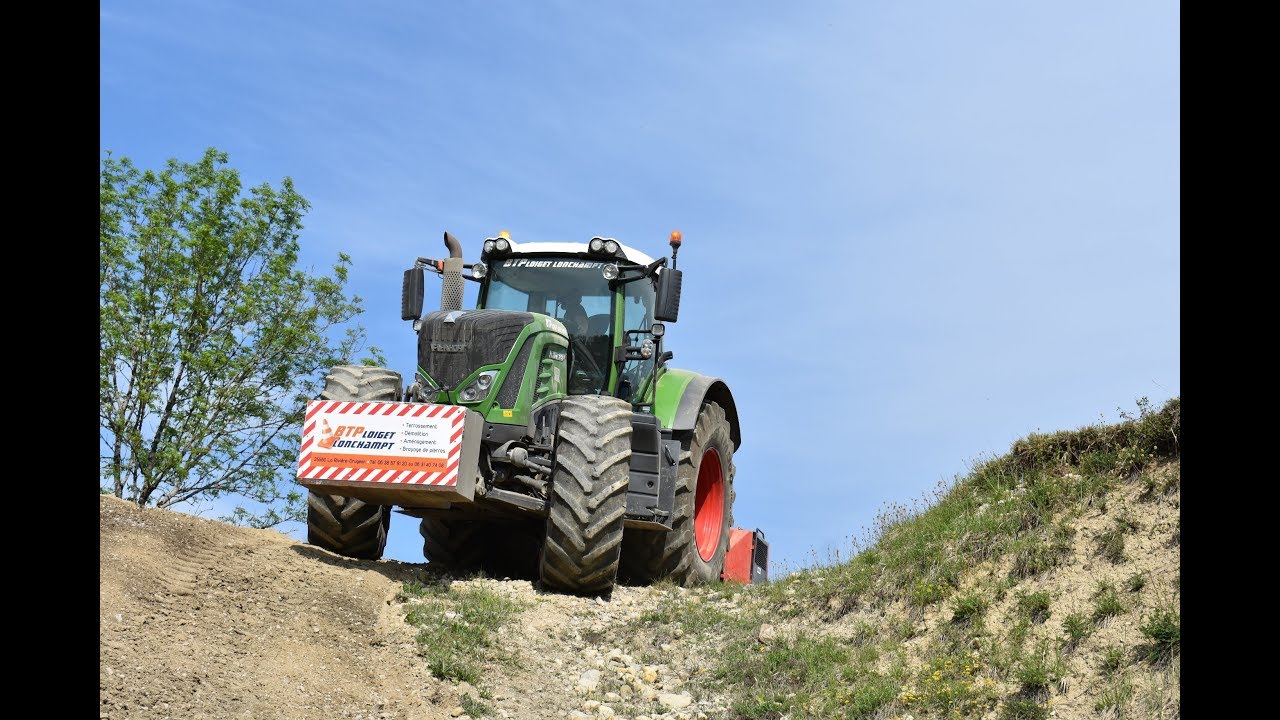 FENDT 939 broyage de pierres BTP Loiget-Lonchampt