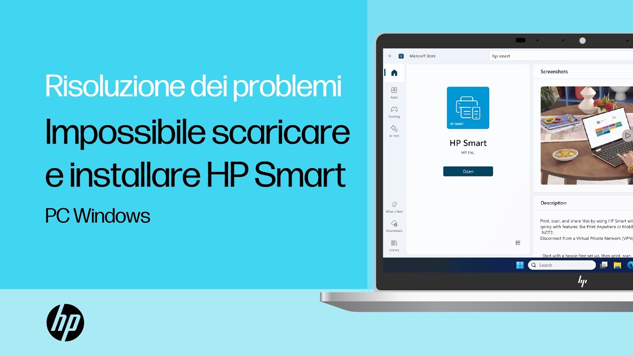 Impossibile scaricare e installare l'app HP Smart su PC Windows | Stampanti HP | HP Support