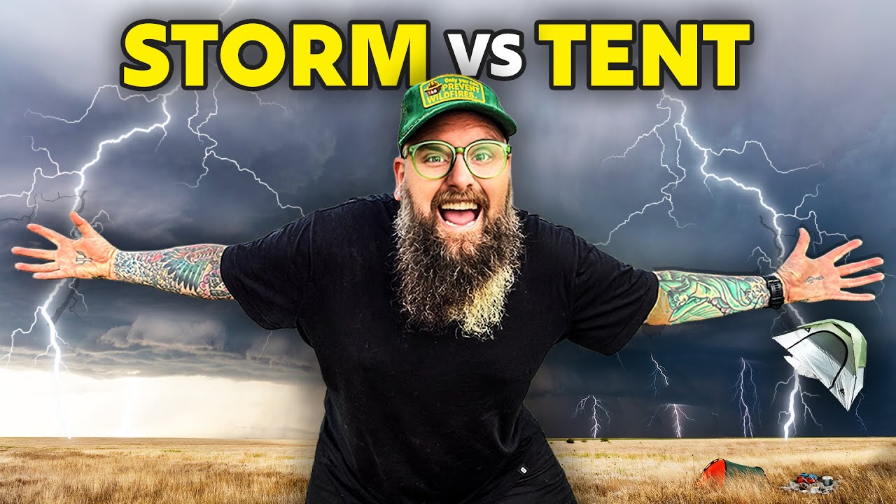 I CAMPED in front of a SEVERE STORM! (TENT FAILED)