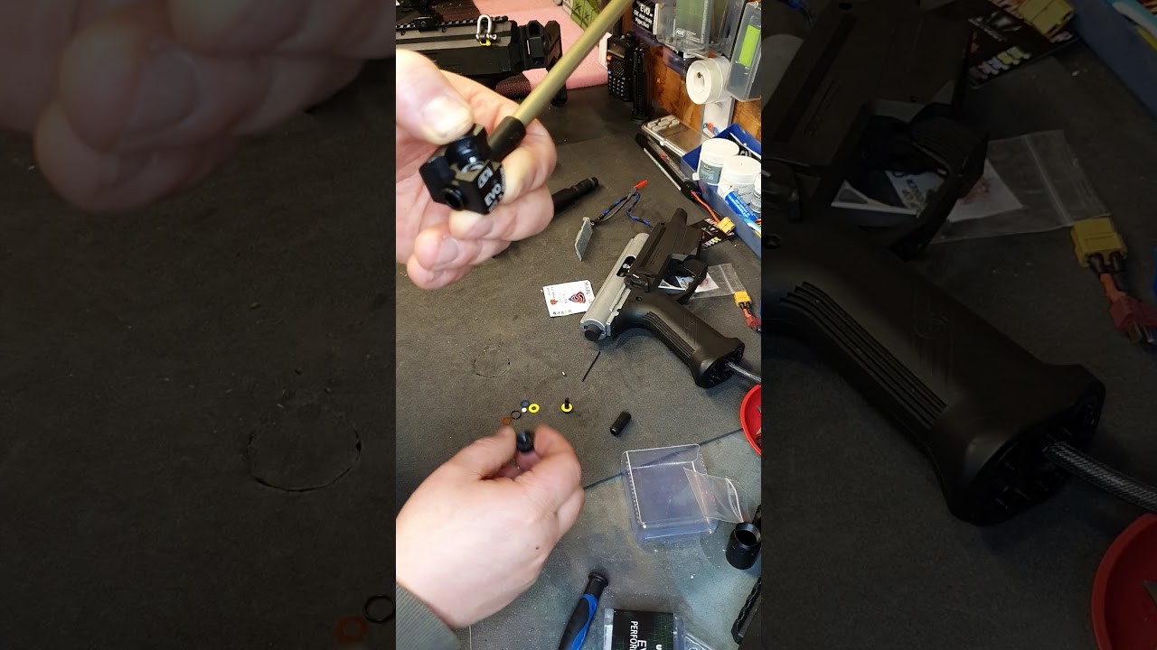 Airsoft scorpion evo CNC hop unit upgrade