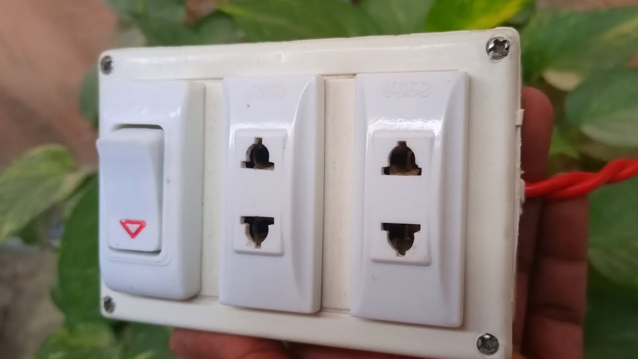 how to make electric Extension board at home | switch board wiring 1 switch & 2 Socket