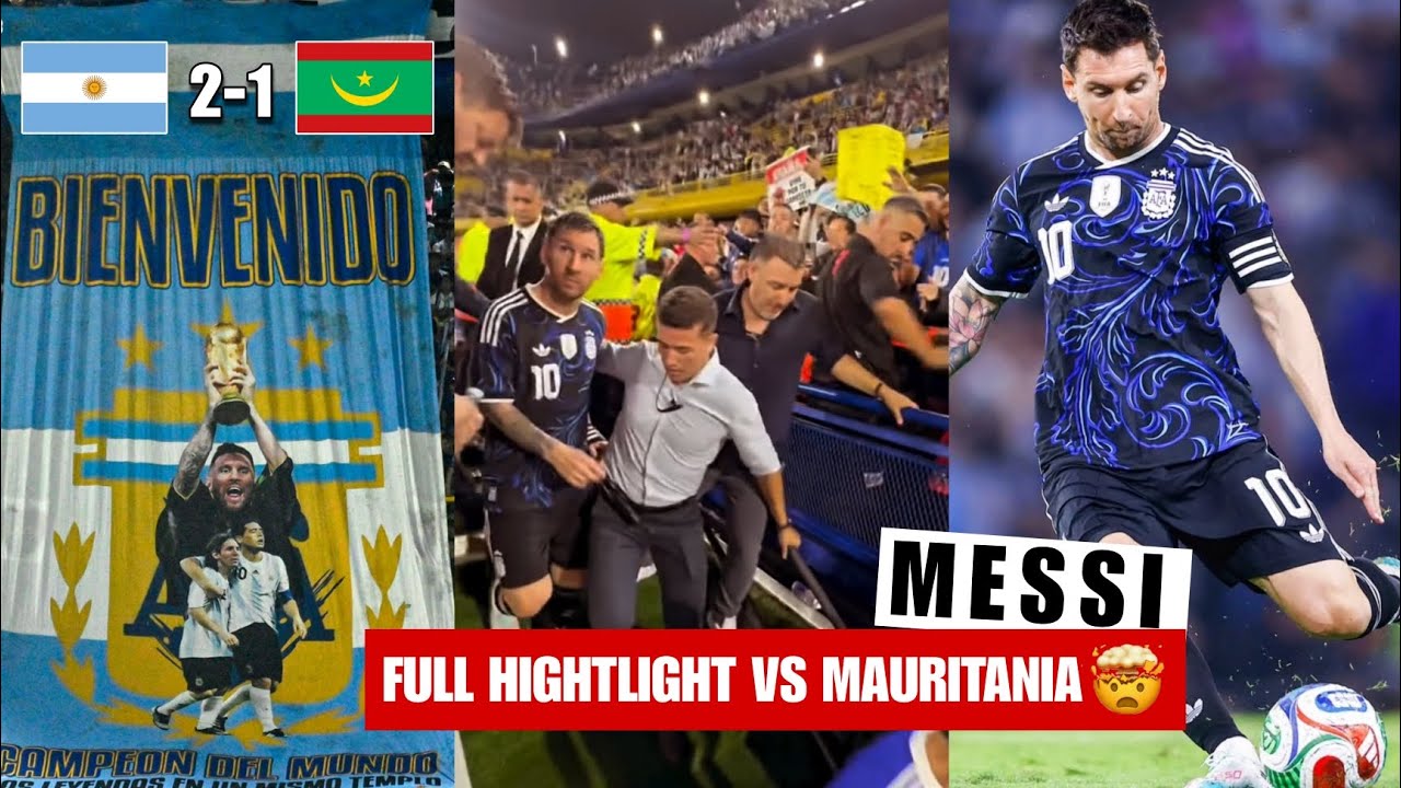 Messi Full Hightligth - Argentina 2-1 Mauritania (Crazy Fans Reactions)