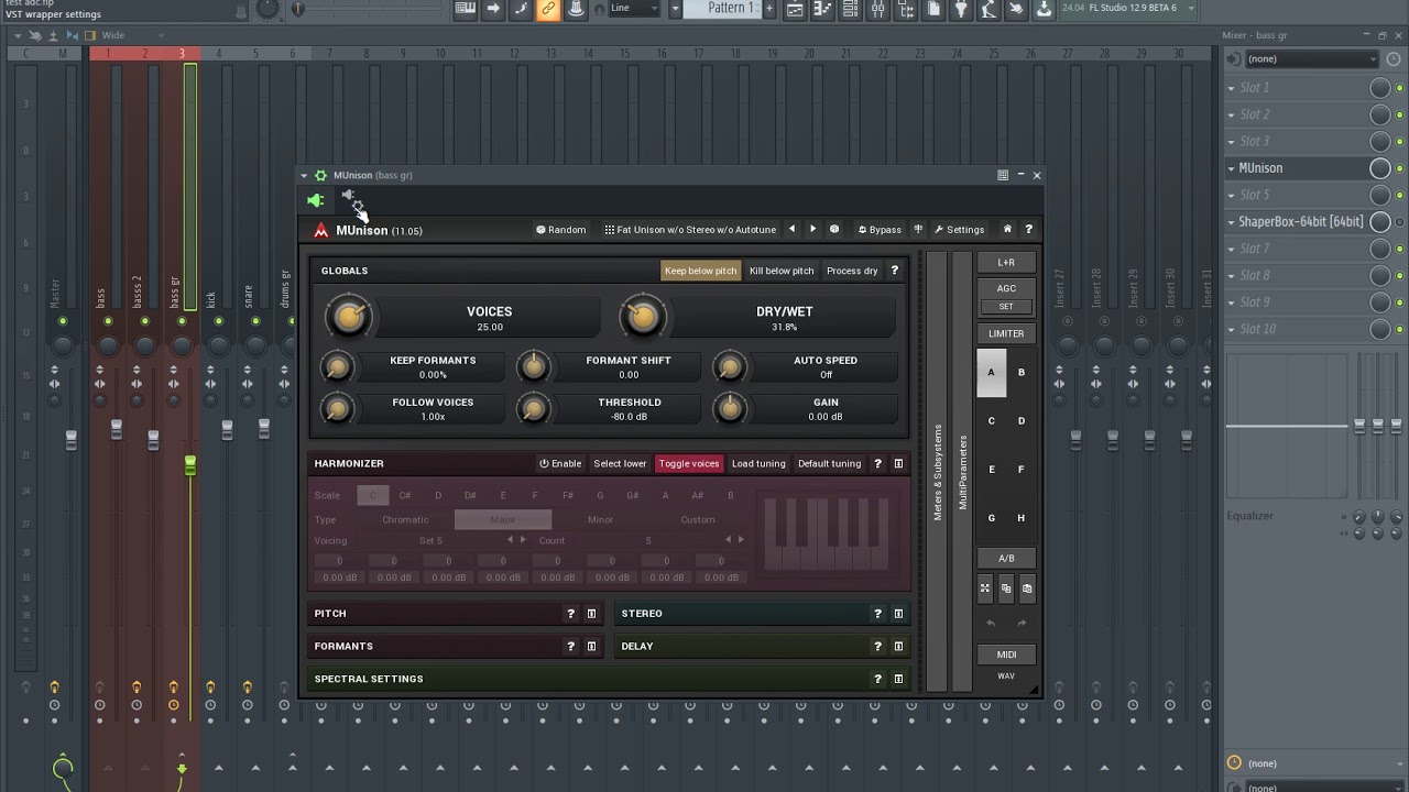 Check [new automatic delay compensation] on FL Studio 20