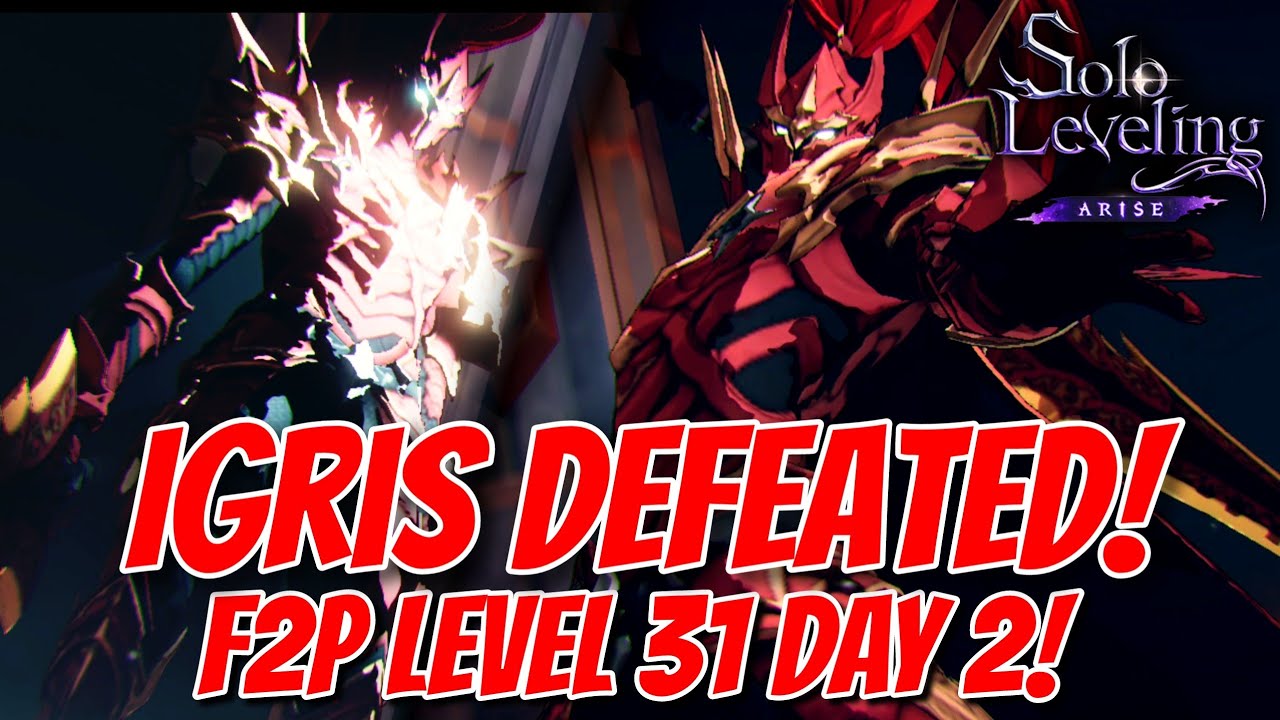 How To Beat Igris At Level 31 F2P Underpowered & SR Weapons Only Guide Hindi! - Solo Leveling Arise