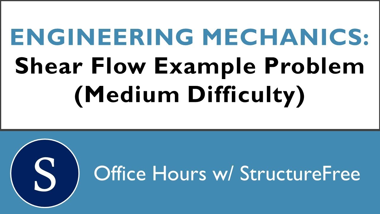 Shear Flow Example (Medium Difficulty) - Mechanics - Office Hours with Structurefree