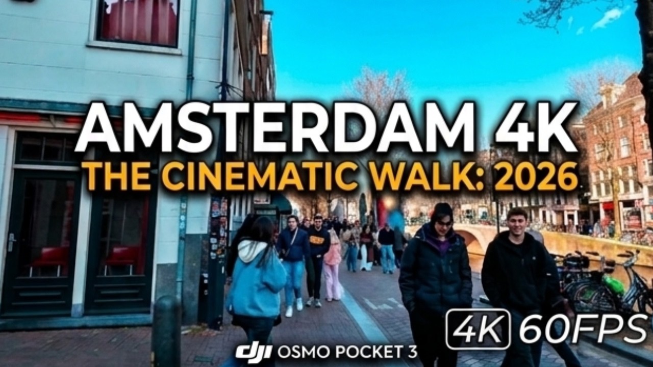AMSTERDAM 2026: Cinematic Walk with DJI Osmo Pocket 3 🇳🇱 | 4K 60fps