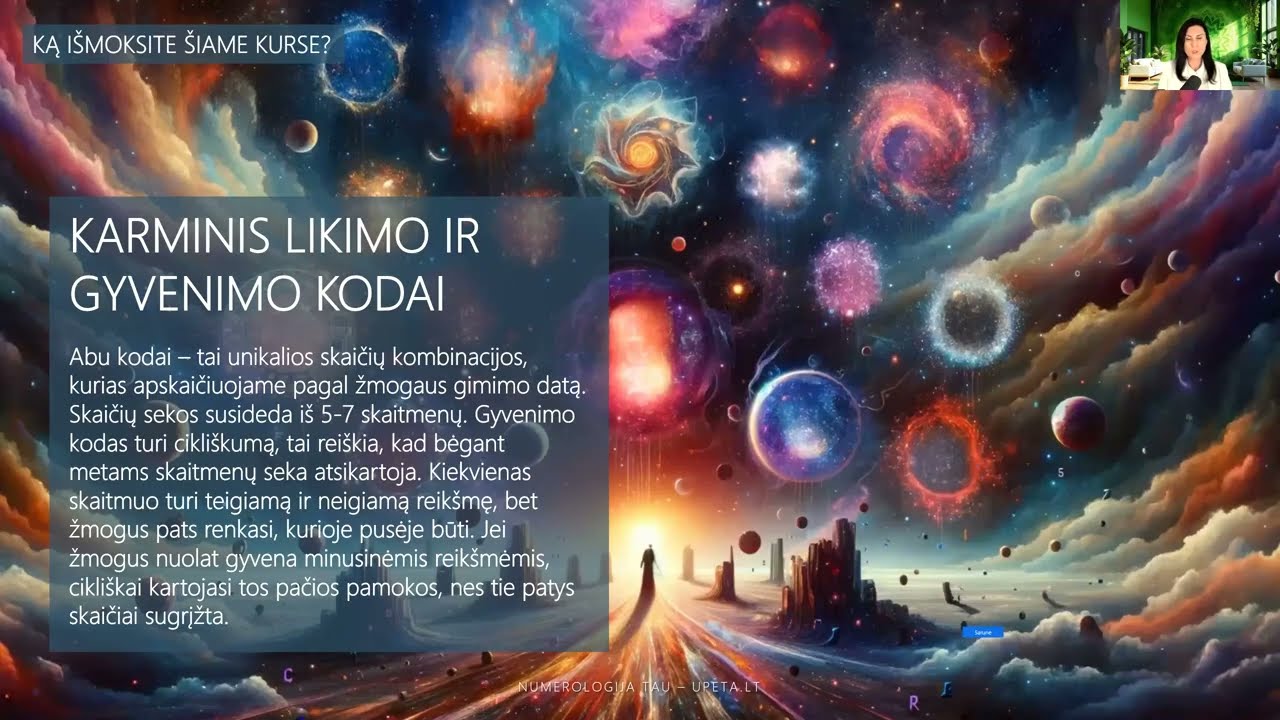 Numerologija TAU 1 Pakopa - įvadinė paskaita - Upeta.lt