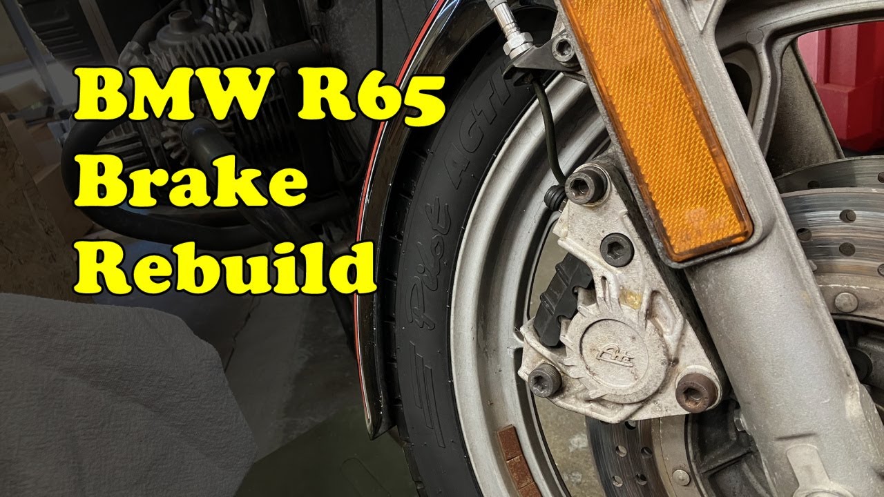 BMW R65 brake caliper rebuild and hose replacement