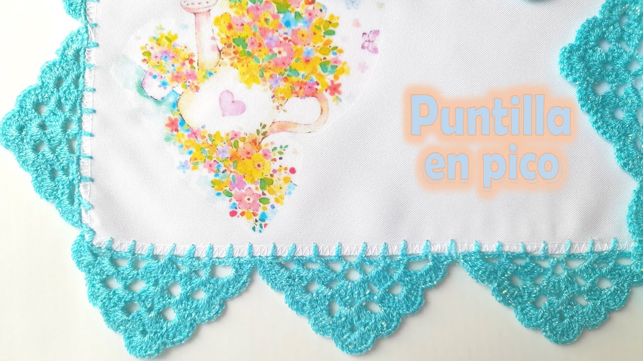 Puntilla Grande en Pico muy Fácil + Crochet