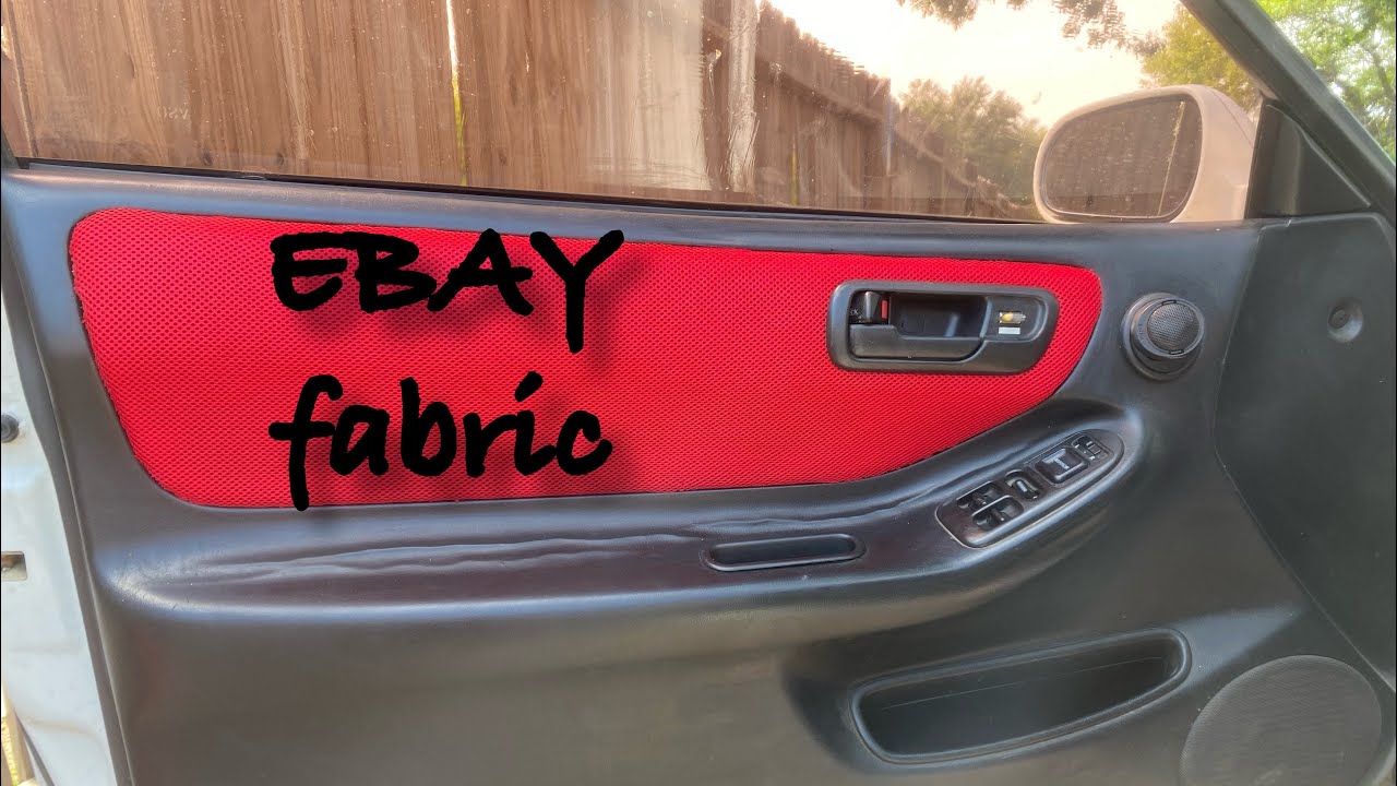 Ebay red jersey door fabric install