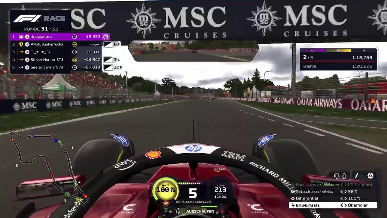 FOE Rookie GP Imola Bunki auf Ferrari Platz 3