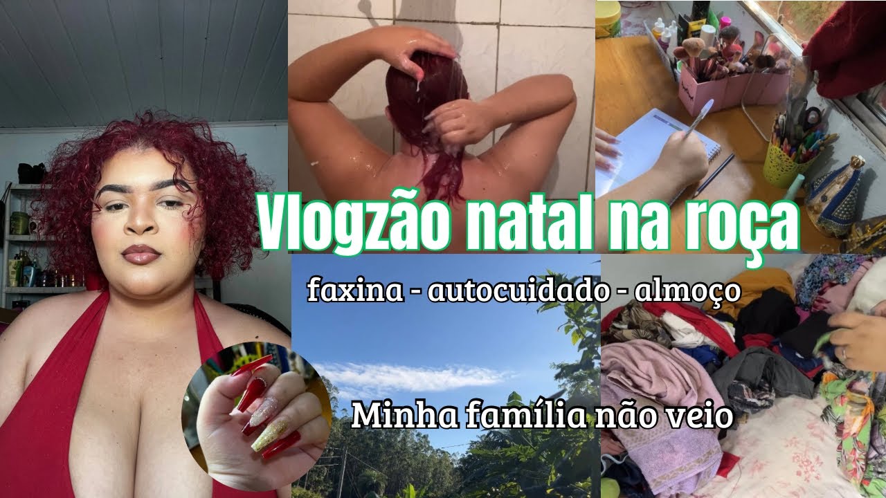 Vlogzão de natal faxina - autocuidado - almoço minha família não veio 