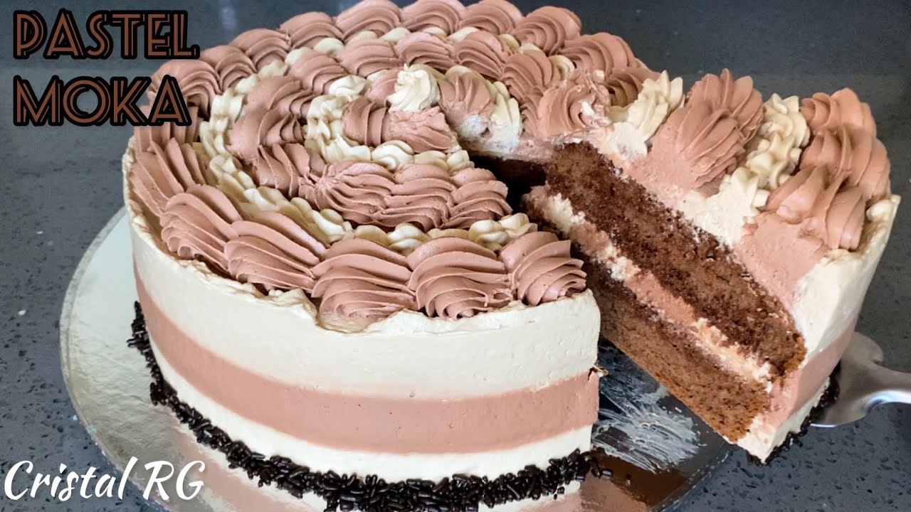 Receta de pastel sabor Moka |Crema de caf&eacute; y chocolate