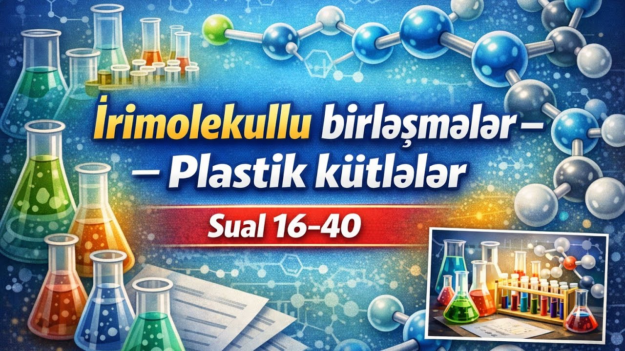 DİM 2025 Kimya – İrimolekullu birləşmələr (Plastik kütlələr) | Test 16–40 |