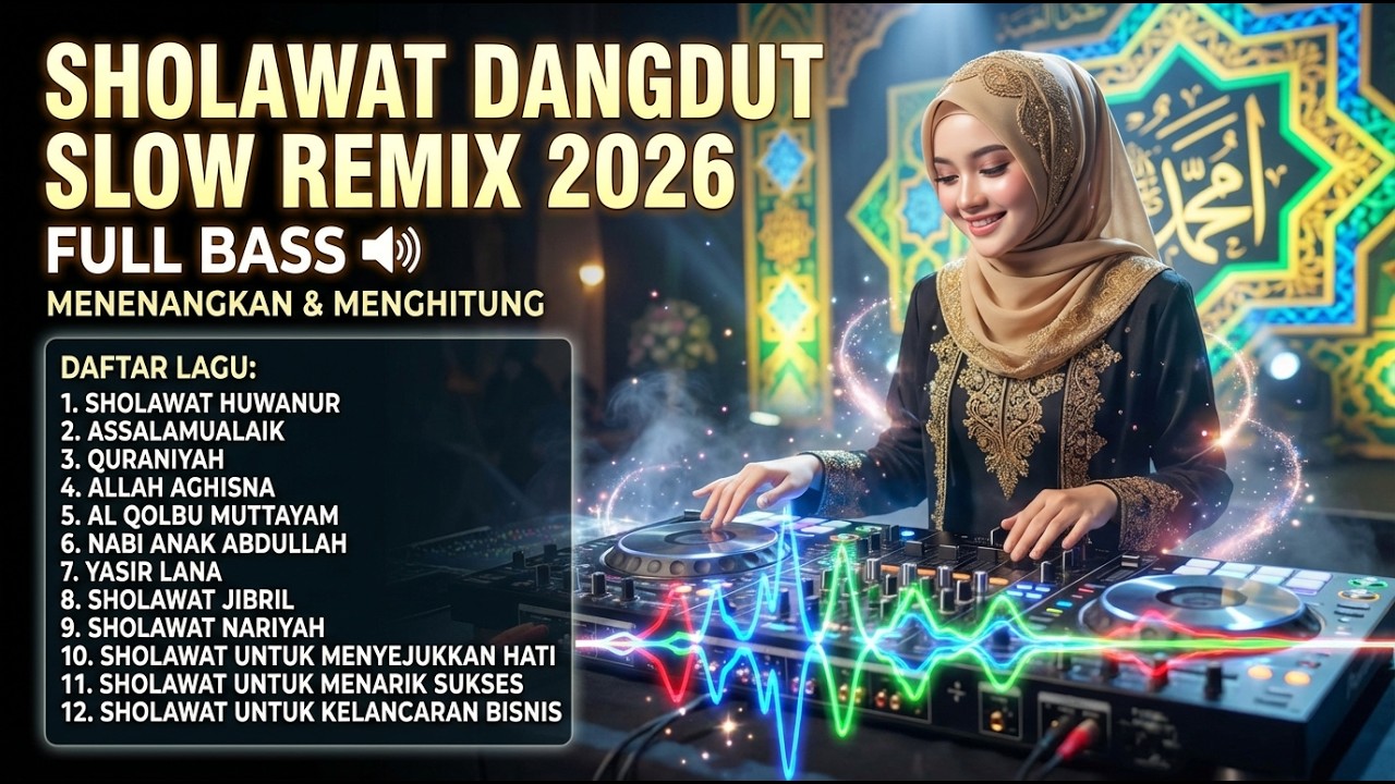 KUMPULAN SHOLAWAT DANGDUT SLOW REMIX FULL BASS MERDU PENENANG HATI