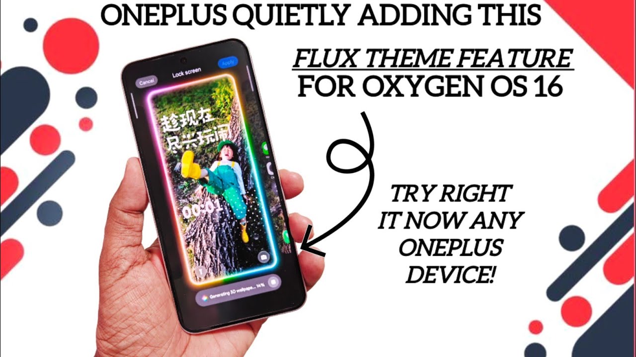 🚀OxygenOS 16 new Flux 3D wallpaper feature by OnePlus