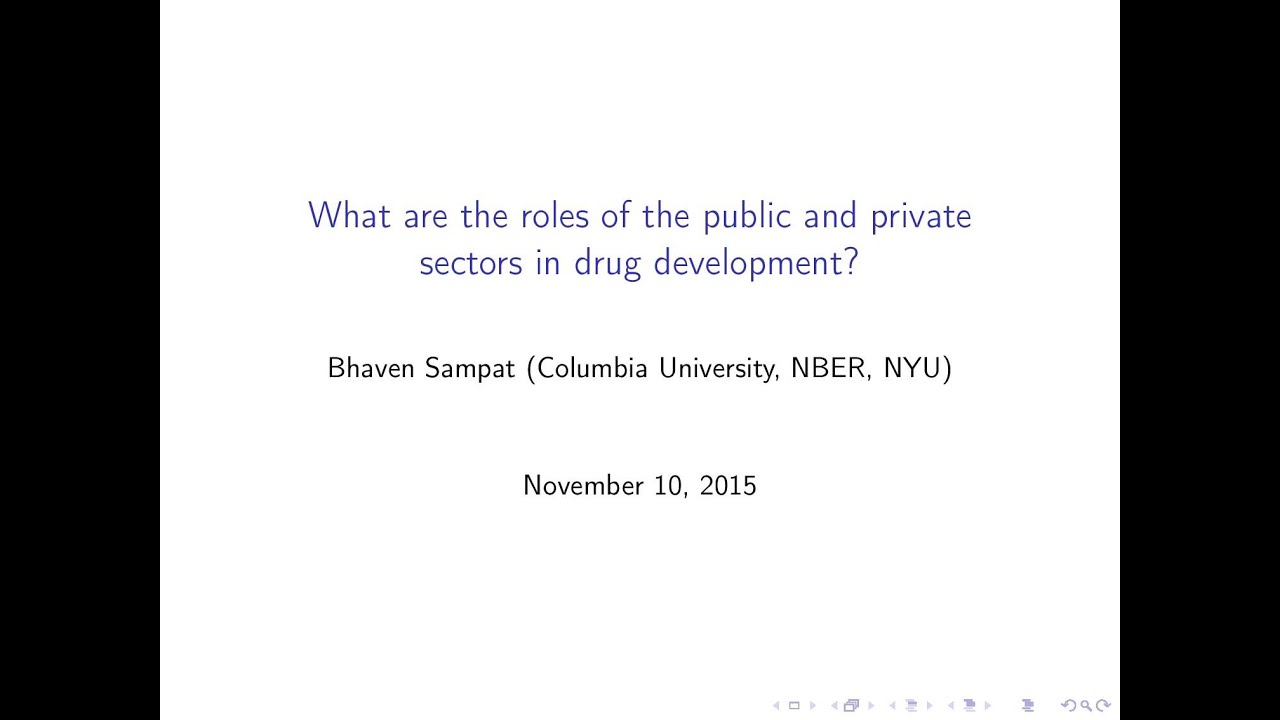 4th Seminar on Drug Pricing: Bhaven Sampat