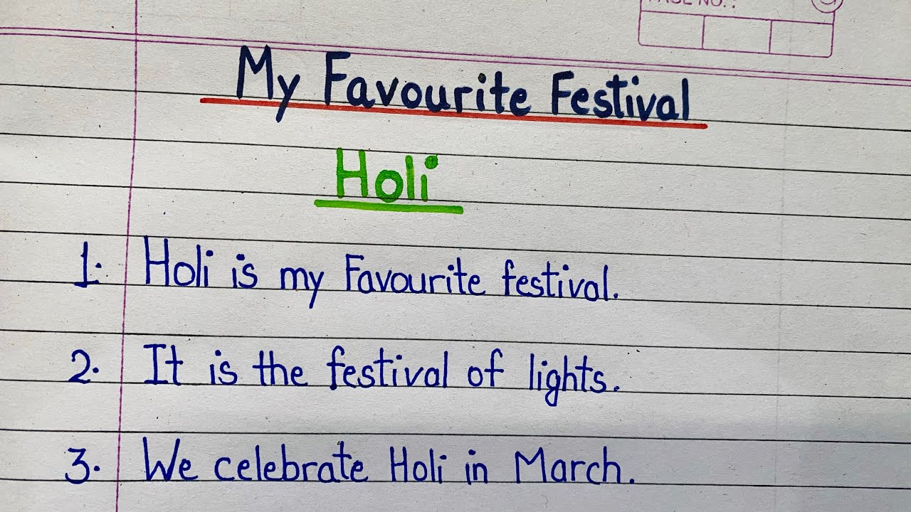 10 Lines Simple Essay on My Favourite Festival Holi in English | Short Essay on Holi in English