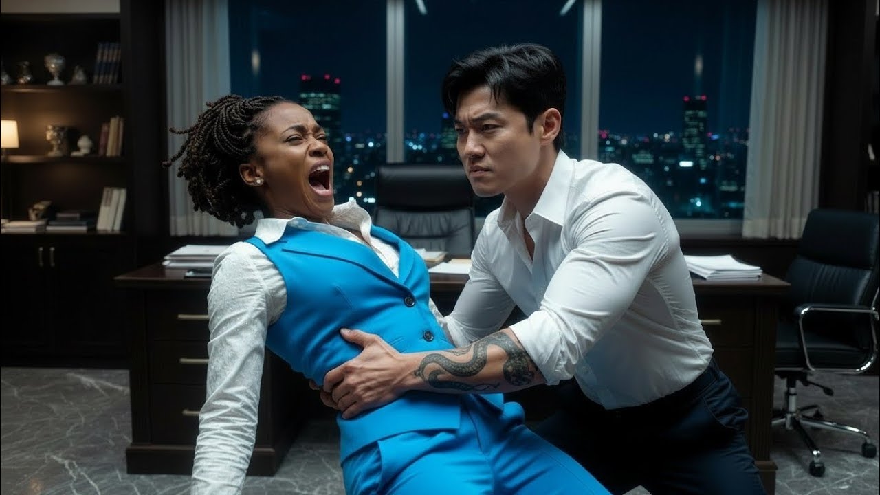 Black American Lady Collapsed Bruised in His Office — The Korean Mafia Boss Did Something Shocking.