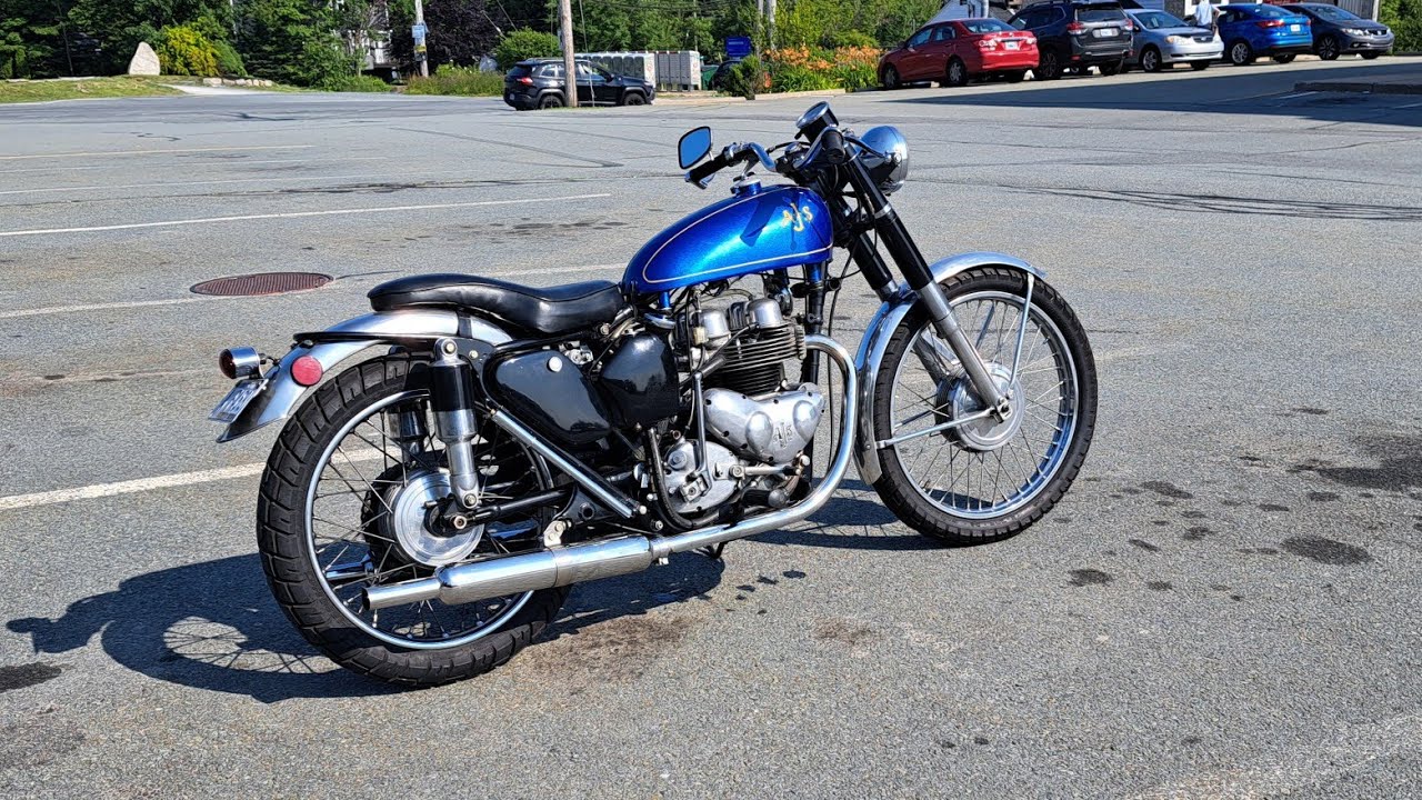 An Autumn Ride on a 1955 AJS Model 20B