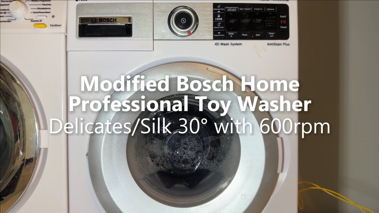 Theo Klein 9213 Bosch Toy Washer - Delicates/Silk 30&deg; (Full Modified Program)
