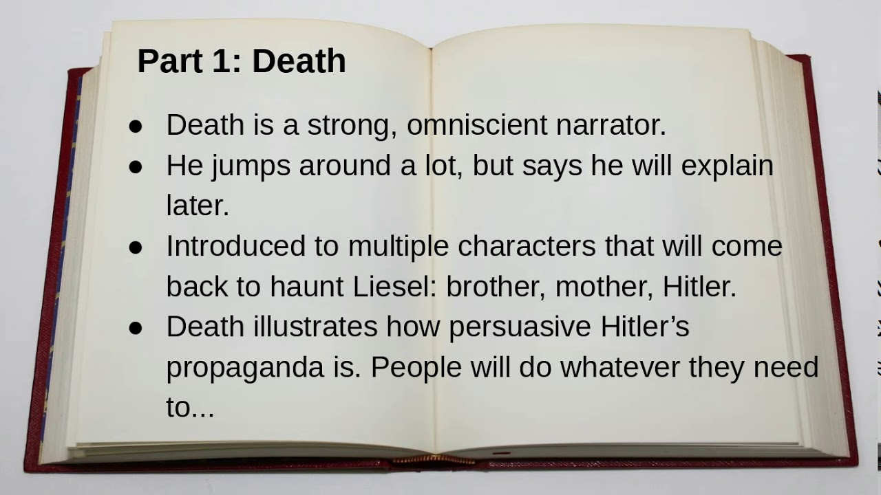 Parts 1-4 The Book Thief notes