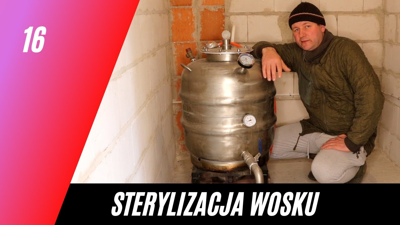 Sterylizacja wosku pszczelego w autoklawie. Polski Miodek