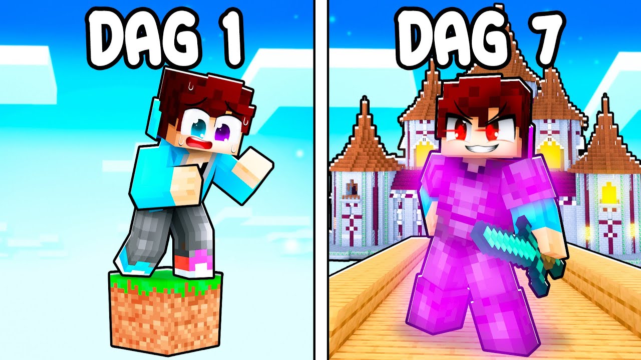 7 Dagen OVERLEVEN op SKYBLOCK! (Minecraft)
