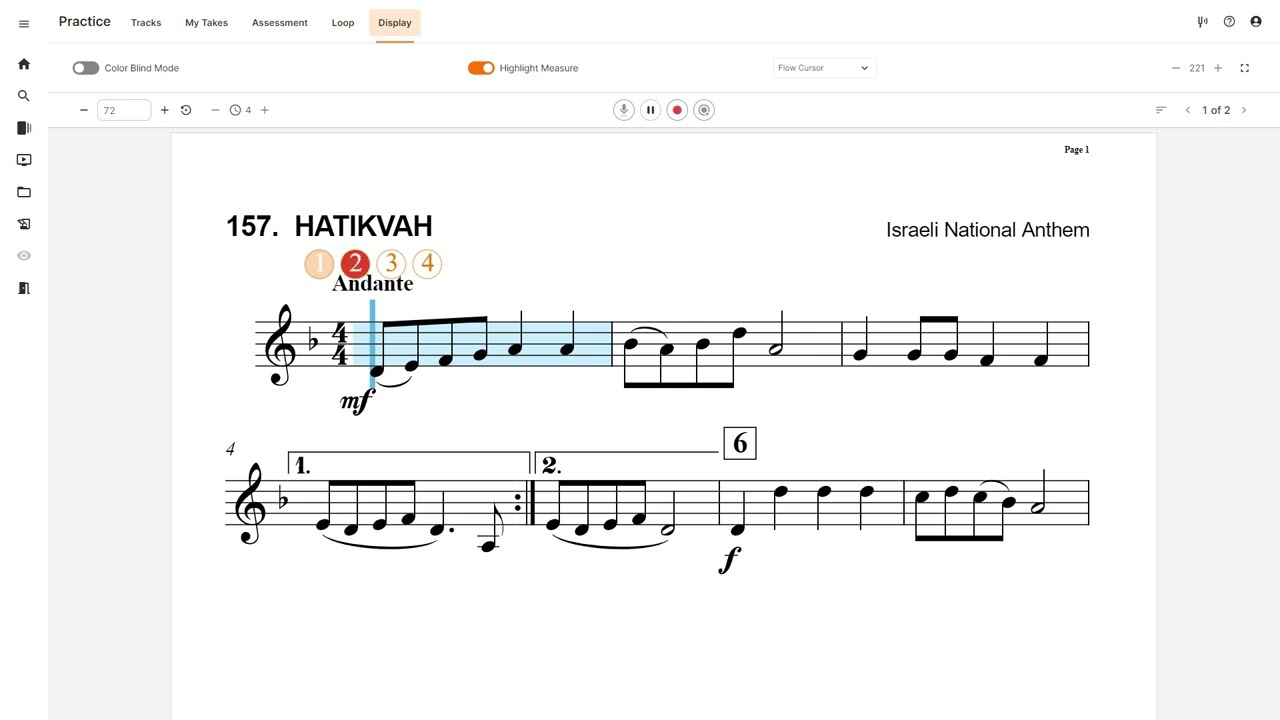 Trumpet Play Along - #157 Hatikvah (Essential Elements Book 1)