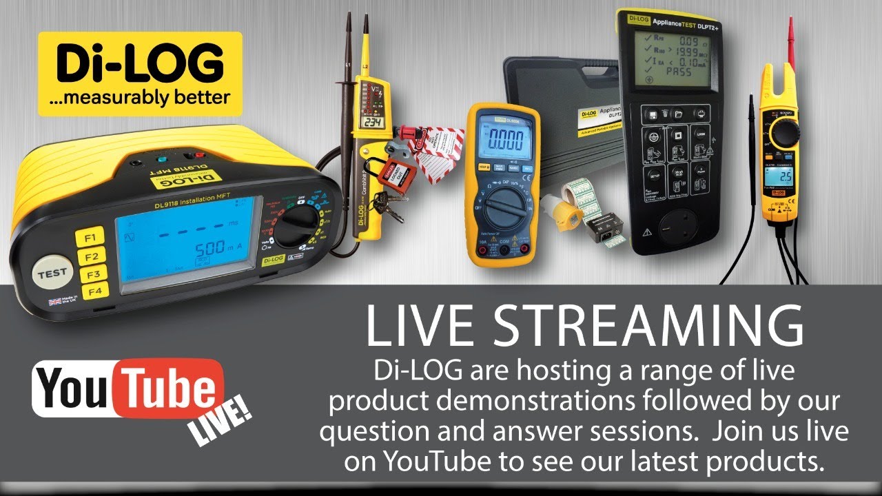 Di-LOG LIVE - DL911x Series 18th Edition Multifunction Tester live demonstration