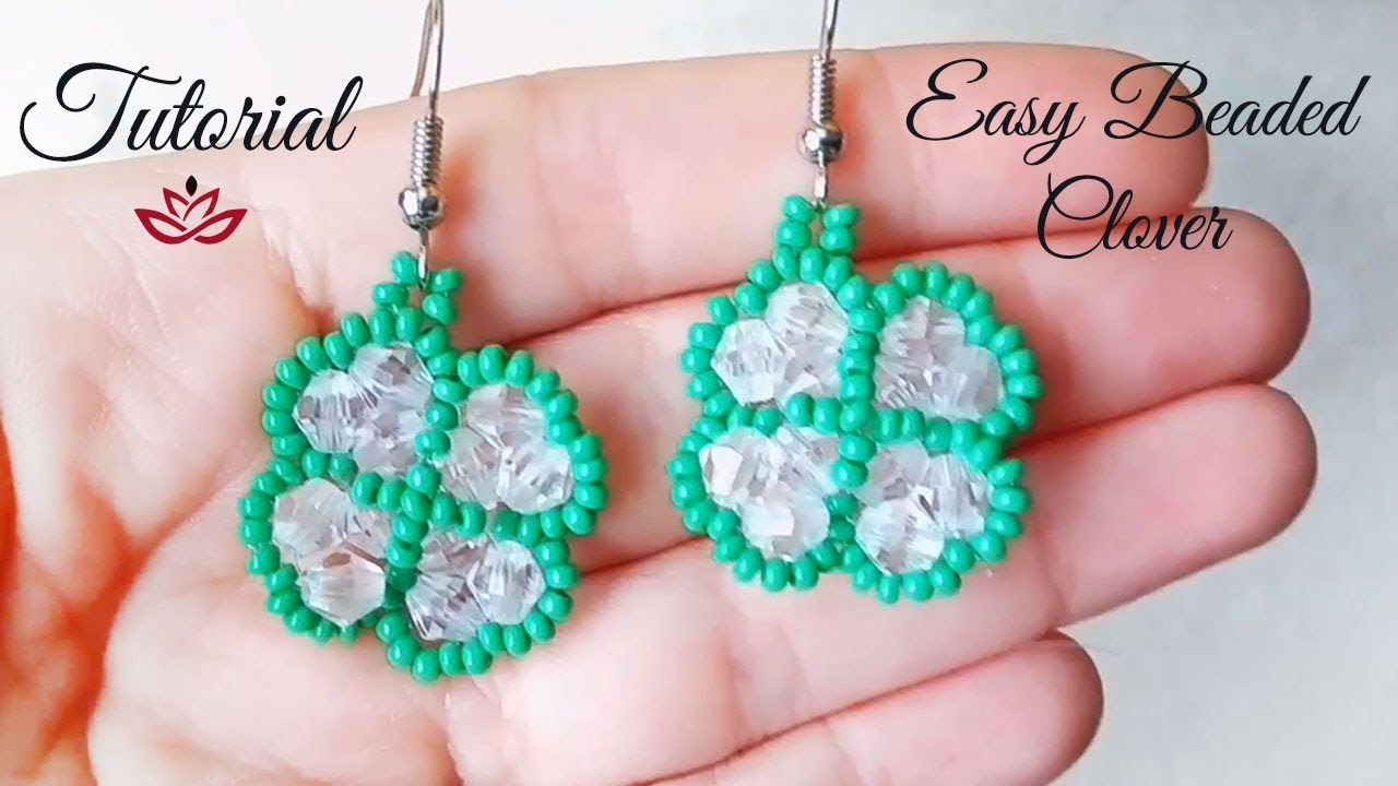 Beaded Clover Earrings - Tutorial 🍀