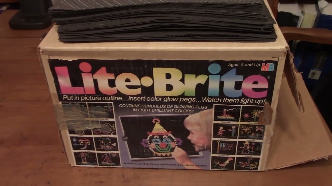 Винтажная модель Lite Brite 1986 года: распаковка, тестирование и чистка.