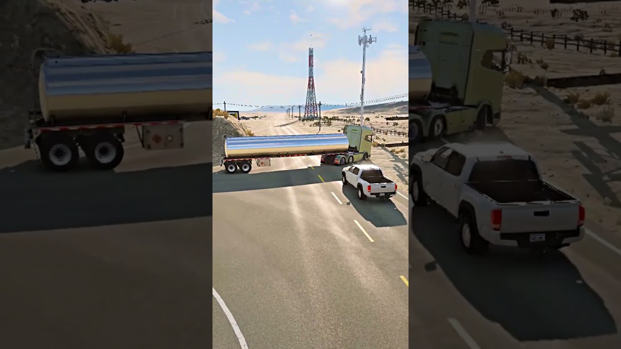 Realistic Highway Car Crashes #228