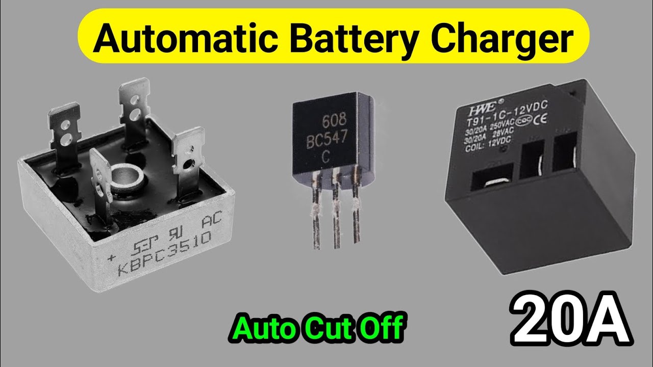 How To Make 220V to 12V Battery Charger 20A | Auto cut off Battery Charger
