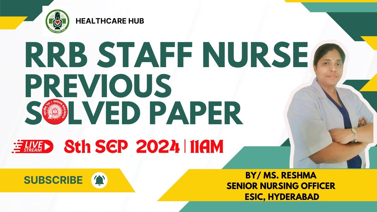 RRB nursing superintendent previous year question paper | rrb nursing previous year question paper