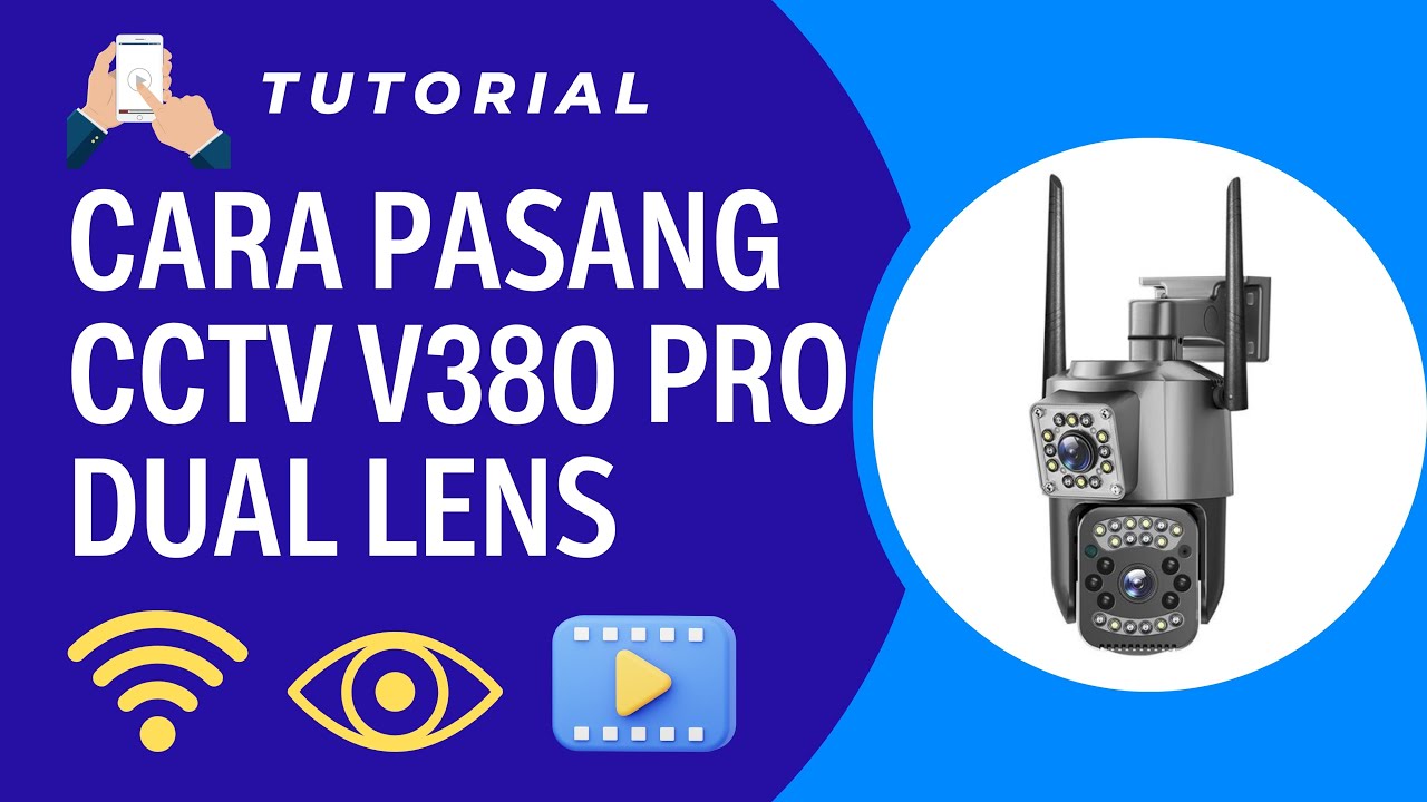 CARA PASANG CCTV V380 PRO LENGKAP DUAL LENS MURMER