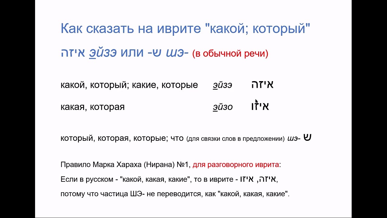 2069 Как сказать на иврите 