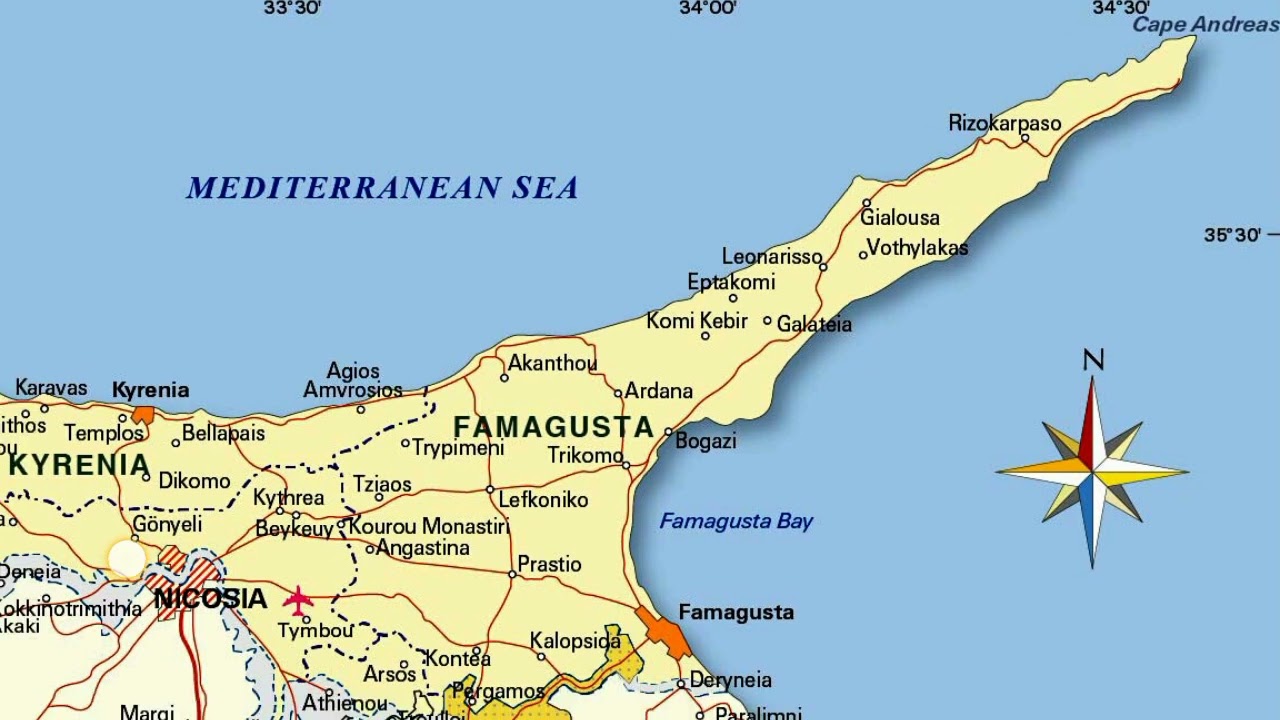 map of Cyprus