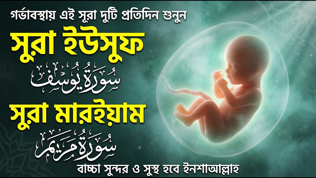 সূরা মারইয়াম ও সূরা ইউসূফ । র্গভাবস্থায় বেশি বেশি শুনুন ।surah  marayam surah yousuf Alaa Aqel