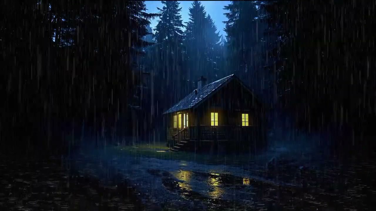 Beat Insomnia, Unwind with Heavy Forest Rain | Deep Sleep & Peaceful Meditation 🌧️🌲💤