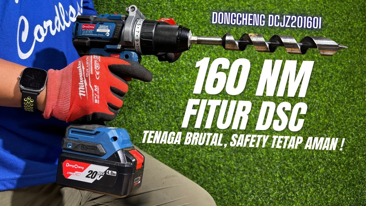 Cordless Impact Drill Punya Tenaga Brutal dengan Fitur DSC ‼️ DongCheng DCJZ20160i EM