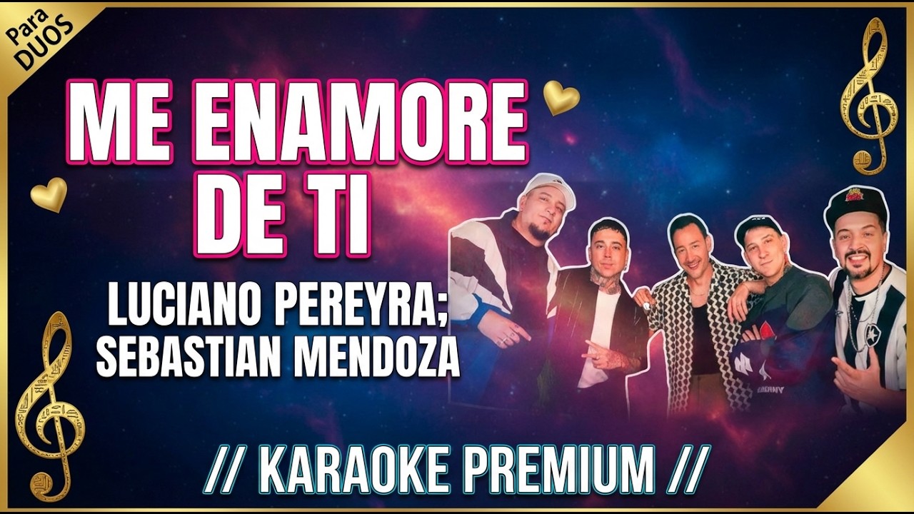 Luciano Pereyra, Sebastian Mendoza - Me Enamore De Ti (Cumbia) || KARAOKE con Letra CALIDAD HD