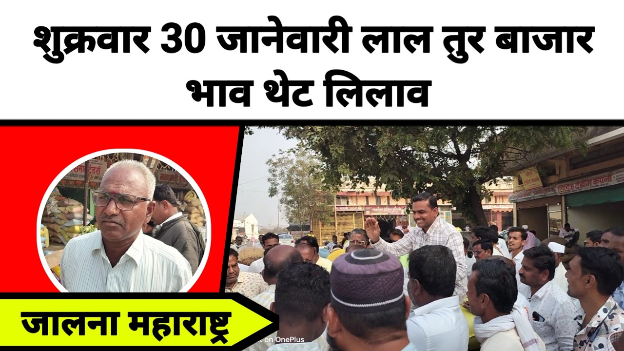 शुक्रवार 30 जानेवारी लाल तुर बाजार भाव थेट लिलाव जालना महाराष्ट्र || लाल तुरीला काय मिळतो भाव