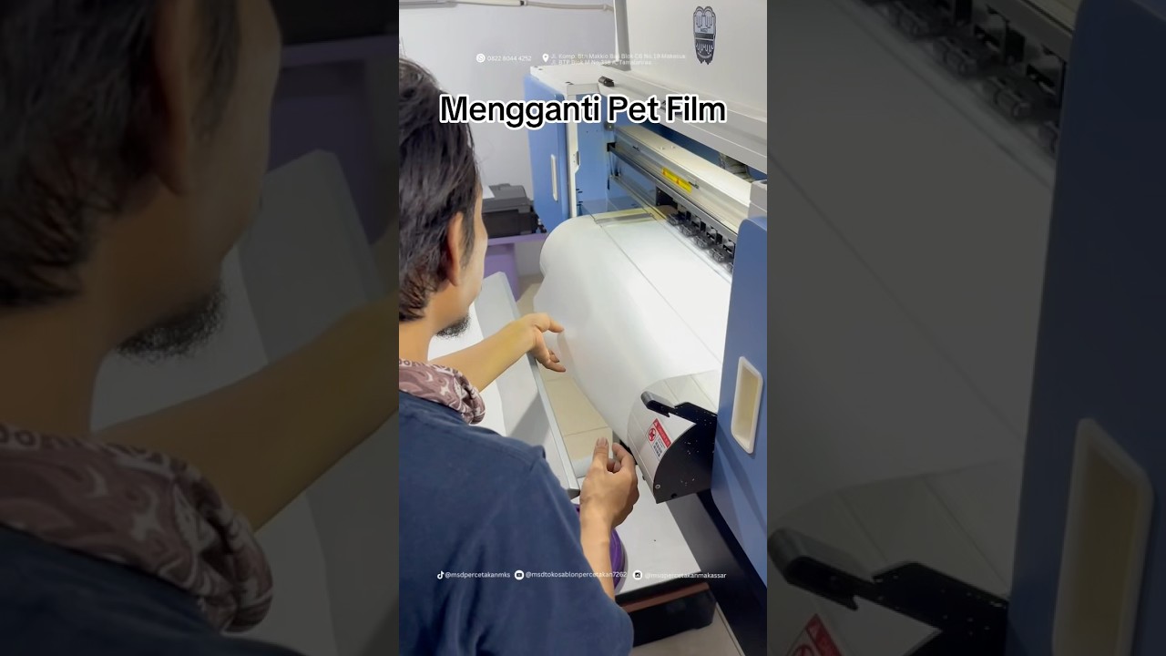 Penggantian pet film dtf 💫 #mesindtf #dtfprinting #dtffilm #howto